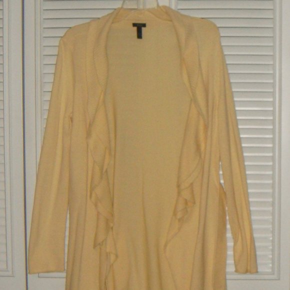 Soma Light Weight Yellow Wrap Sweater - Picture 2 of 7
